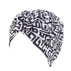 bandeau wax motif noir et blanc