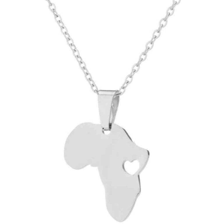 Pendentif Carte De L'Afrique En Or 18 Carats - Bijou Occasion